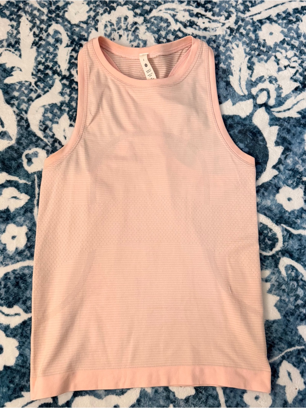 lululemon athletica Light Pink Ribbed Workout Tank